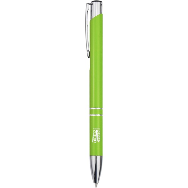 Penna a sfera in alluminio riciclato Moneta (inchiostro blu) - Lime