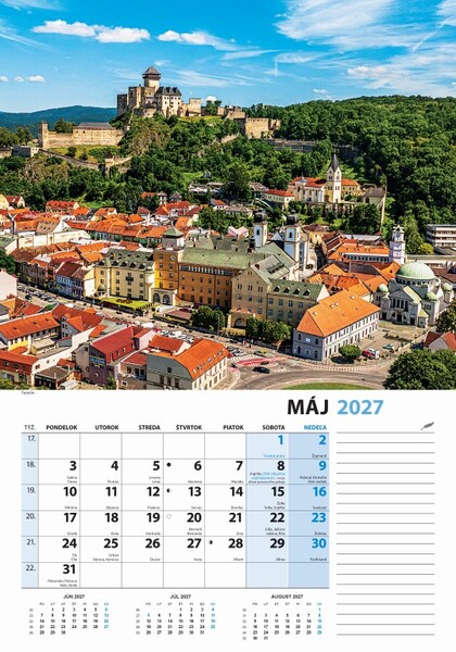 Nástenný Kalendár Slovensko Z Výšky 2027