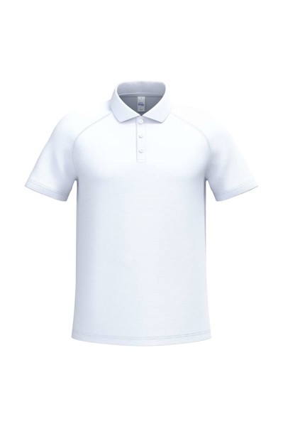 Men's Basic Polyester Polo Shirt - Ideal White / XS