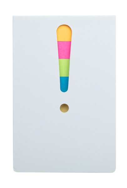 Sticky Notepad Exclam - White
