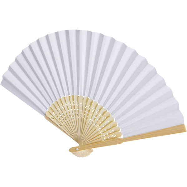 Carmen hand fan - White