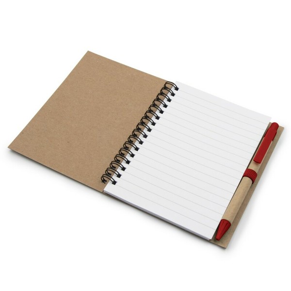 Notebook A6 with ball pen | Sidney - red