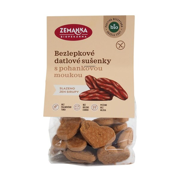 Bezlepkové pohánkovo-ďatlové bio sušienky