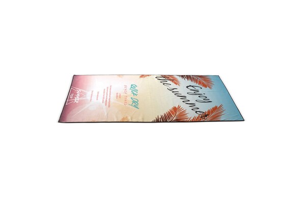 Quick dry beach towel 1000x1800mm without pouch - White/transparent