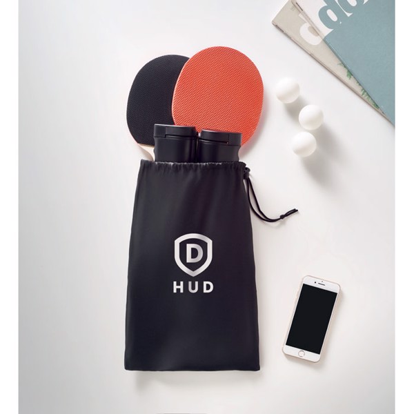Ping Pong set with extendable net, RPET pouch