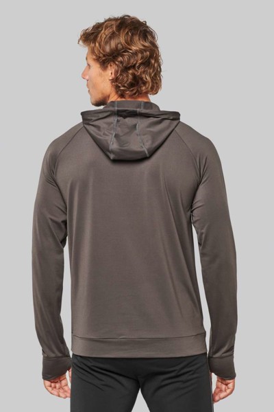 Sportska majica s kapuljačom i patentnim ovratnikom - Crvena / L