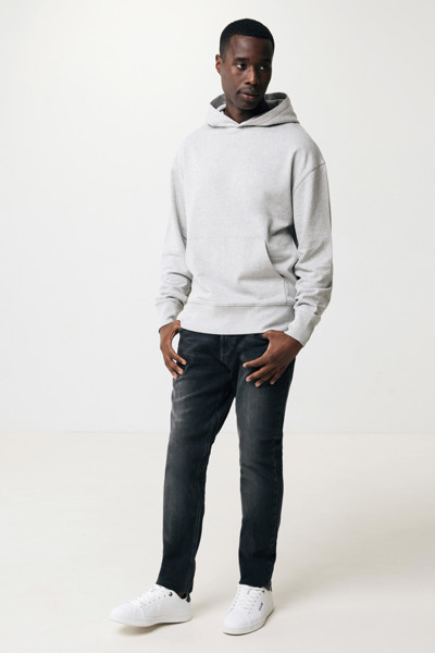 Mikina s kapucí Iqoniq Yoho relaxed fit z recykl. bavlny - Heather Grey / XXXL