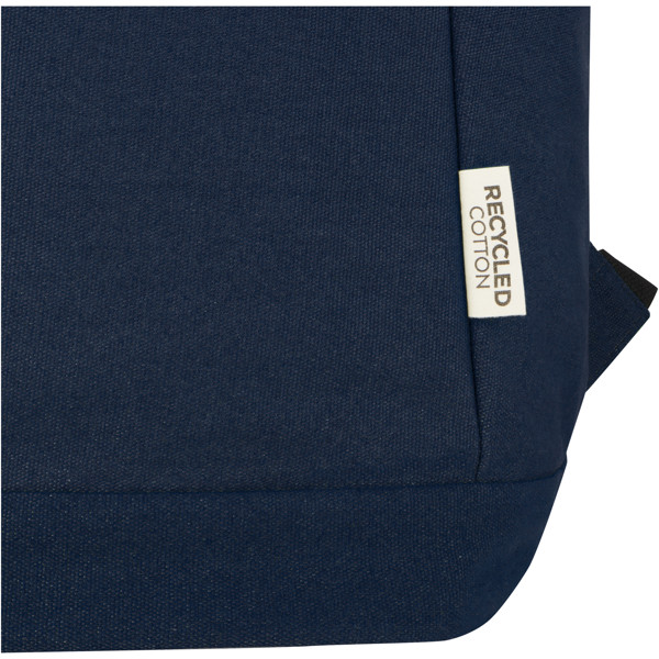 Sac à dos anti-vol pour ordinateur portable Joey de 18 L en toile recyclée GRS 15,6 pouces - Marine