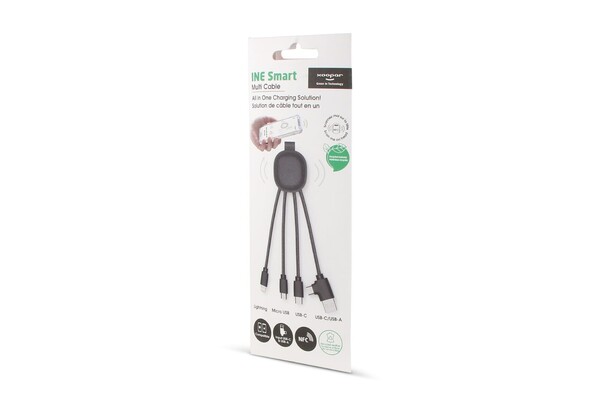 Xoopar Iné charging cable, NFC,recycled leather