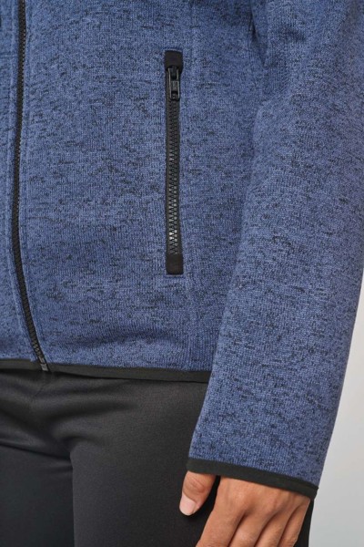 Ladies’ Heather Hooded Jacket - Dark Grey Melange / 2XL