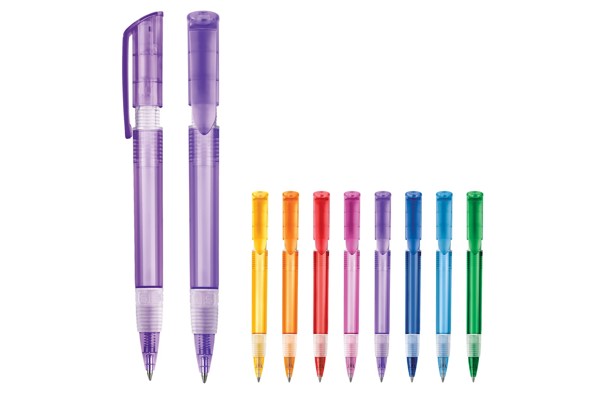 Ball pen S40 Grip Clear transparent - Transparent / Red
