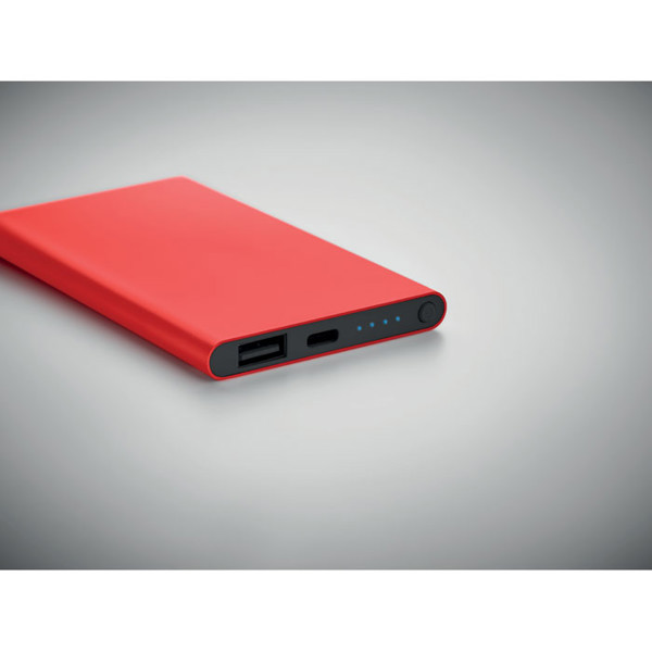 Powerbanka Type C 4000 mAh Powerflat C - Červená