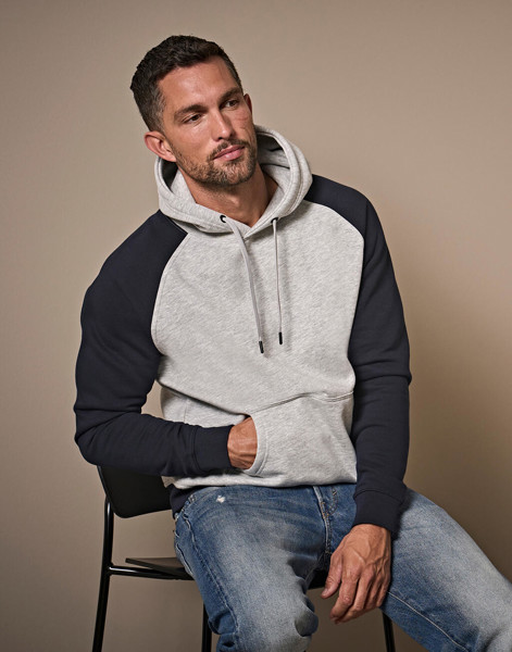 Two-Tone Hooded Sweatshirt - Heather / Dark Grey / 3XL