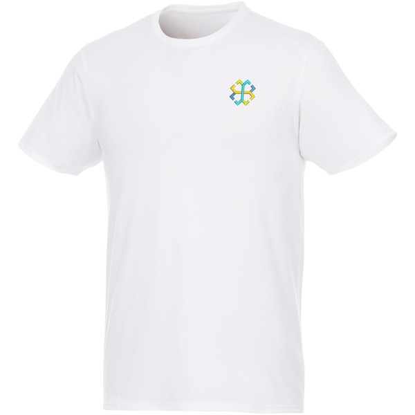Camiseta de manga corta de material reciclado GRS de hombre "Jade" - Blanco / M