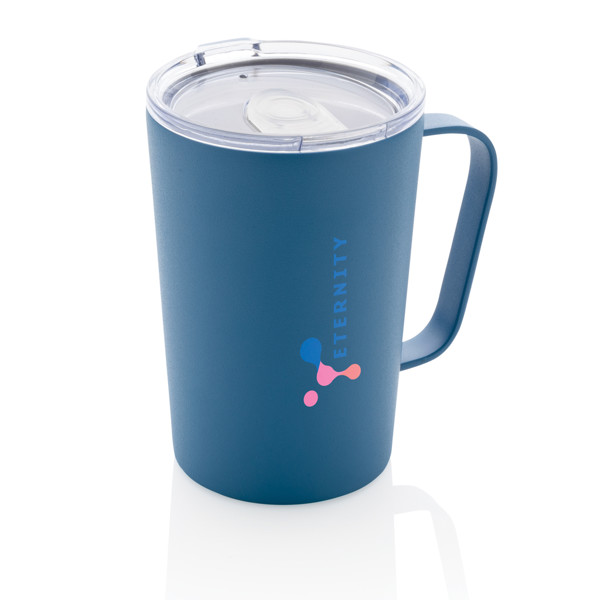 RCS Recycled stainless steel modern vacuum mug with lid - Blue