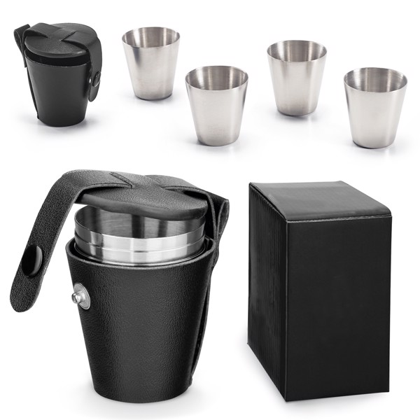 HIMALAYAS. Set of 4 stainless steel cups 25 mL