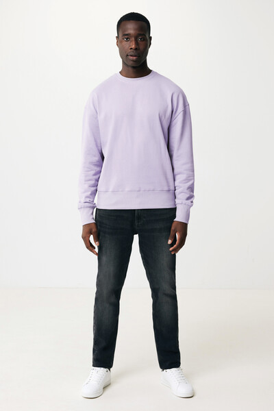 Mikina Iqoniq Kruger relaxed fit z recykl. bavlny - Lavender / XXL