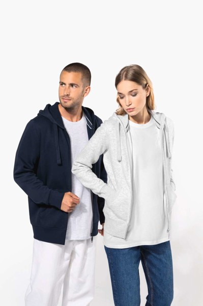 Ladies' Full Zip Hooded Sweatshirt - White / S