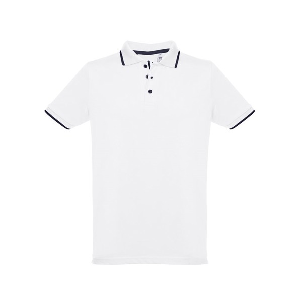 THC ROME WH. Polo bicolor para homem em algodão. Cor branca - Branco / XL