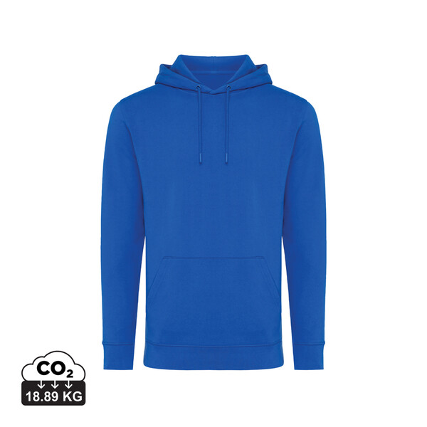 Sweat à capuche en coton recyclé IQONIQ Jasper - Bleu Royal / S