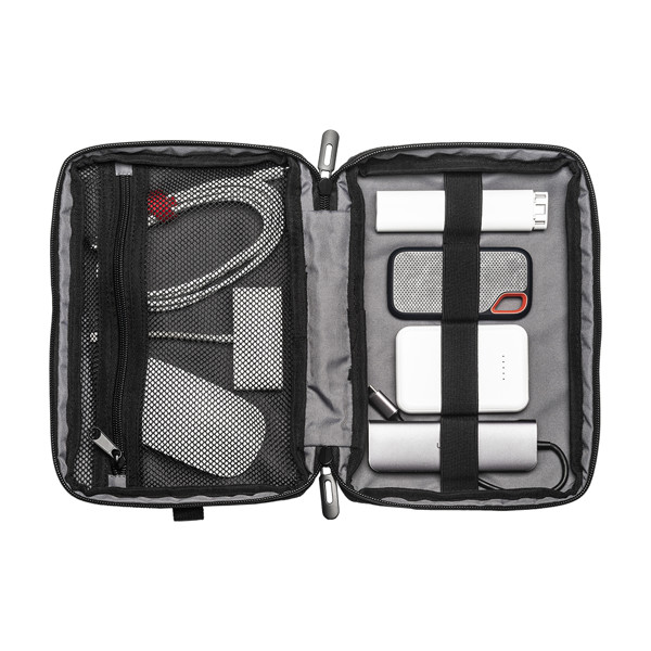 Tech-Organizer Aus Recyceltem 600D-Jacquard-Polyester (Innenfutter Aus R-Pet) - Grau