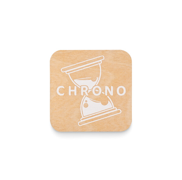 Square shape wooden lapel pin - Butterfly clutch / Tissue paper wrapping
