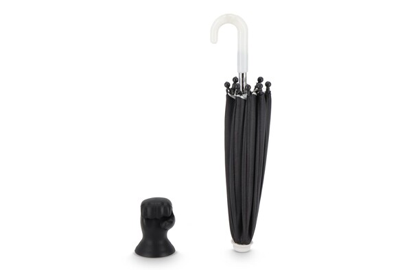 Parapluie pour téléphone avec support à ventouse - Noir