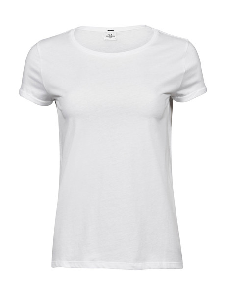 Ladies Roll-Up Tee - White / M