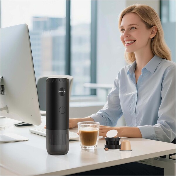 Prixton Roma portable coffee maker - Black