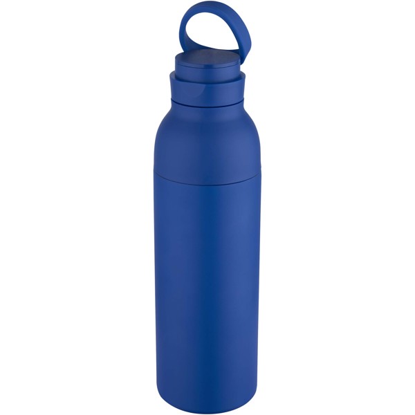 Bouteille avec isolation sous vide Illuminate double paroi de 650 ml en acier inoxydable recyclé certifié RCS - Bleu royal