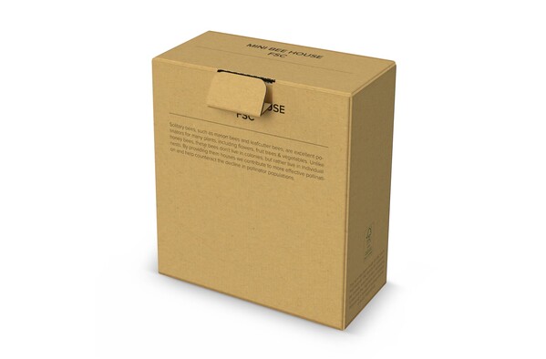 Bee station wood FSC, 110x103x40mm
