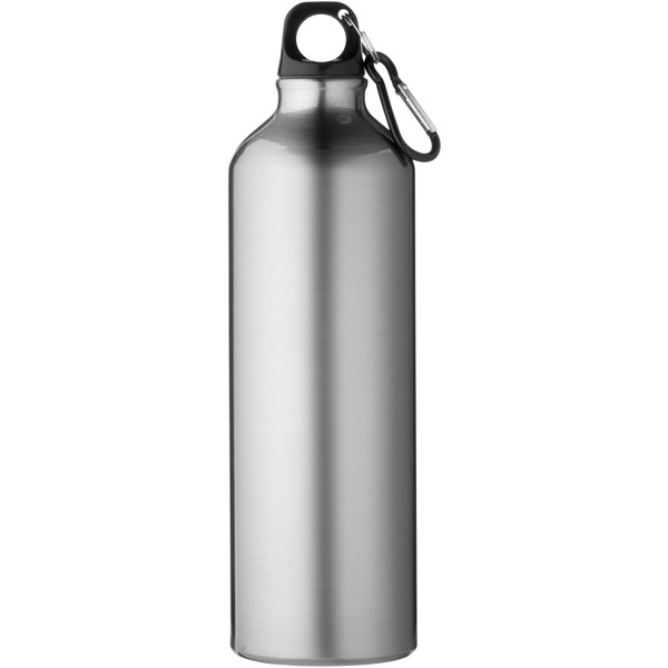 Bouteille d'eau Oregon de 770 ml en aluminium avec mousqueton - Argent