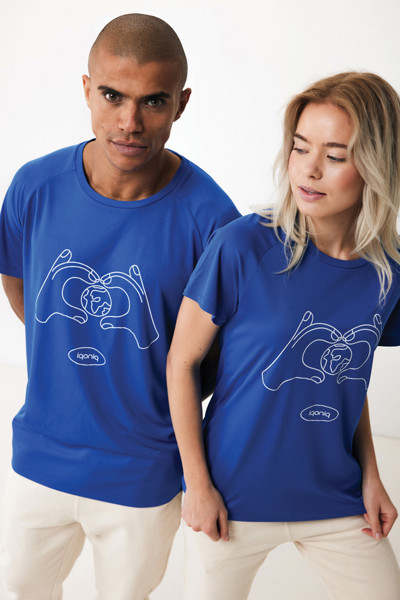 Iqoniq Tikal recycled polyester quick dry sport t-shirt - Royal Blue / M