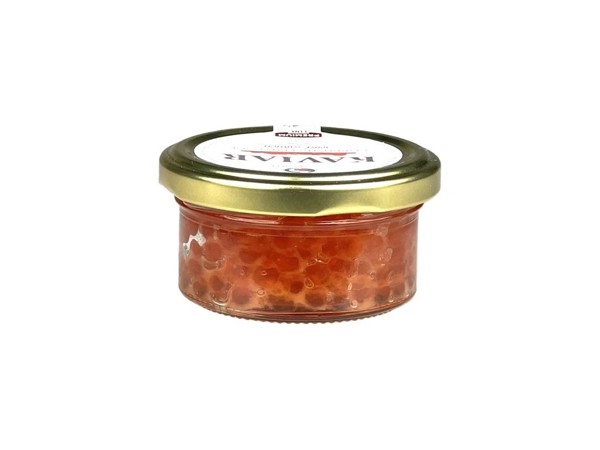 Kaviár z divokého lososa „GORBUŠA PREMIUM“(sklo), 50g