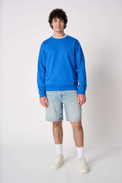 Unisex Basic Round Neck Tubular Sweatshirt - Ideal White / S