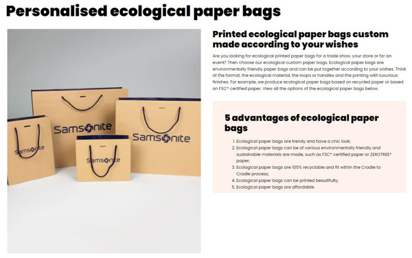 Paper & Zerotree bags - custom made