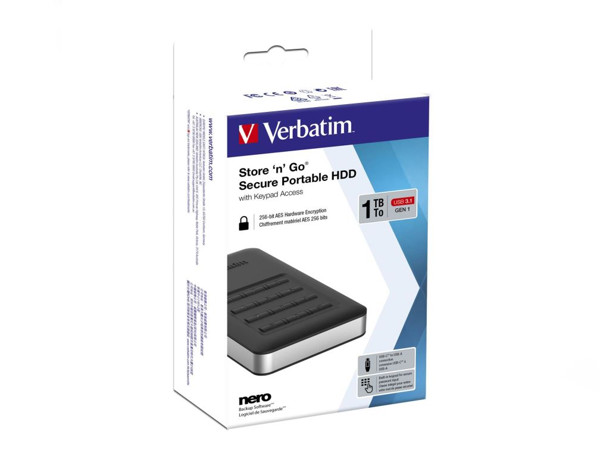 External HDD 1TB Store n go with numeric keypad