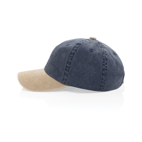 Casquette à 6 panneaux en coton sergé bicolore BEAU AWARE™ - Bleu Marine