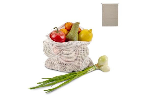 Reusable food bag OEKO-TEX® natural cotton 30x40cm - Ecru