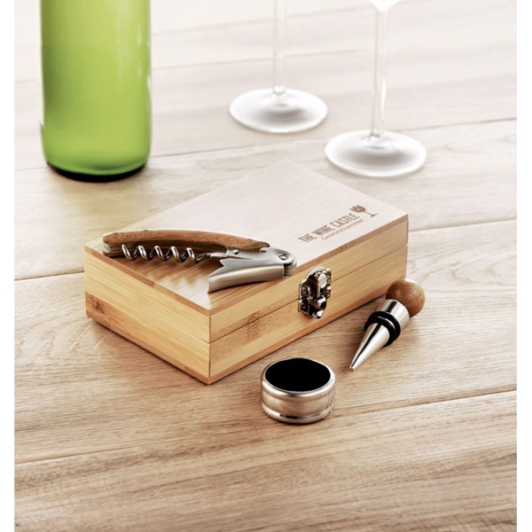 Coffret de sommelier en bambou Sonoma