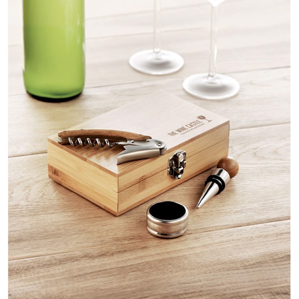 MB - Wine set in bamboo box Sonoma