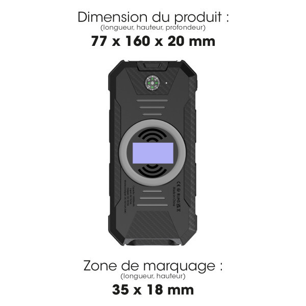 TAIYO - BATTERIE DE SECOURS SOLAIRE RENFORCEE ANTI-CHOCS 10 000 MAH