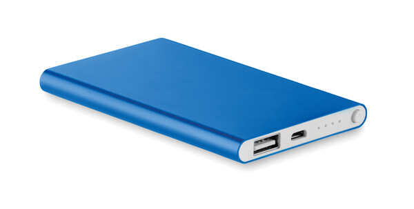 Płaski Powerbank 4000mAh Powerflat - Niebieski królewski