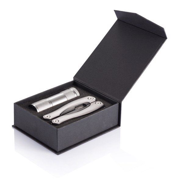 Multitool and torch set - Grey