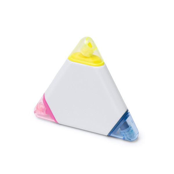 Personalised triangular 3-in-1 marker set in PP with three integrated colours