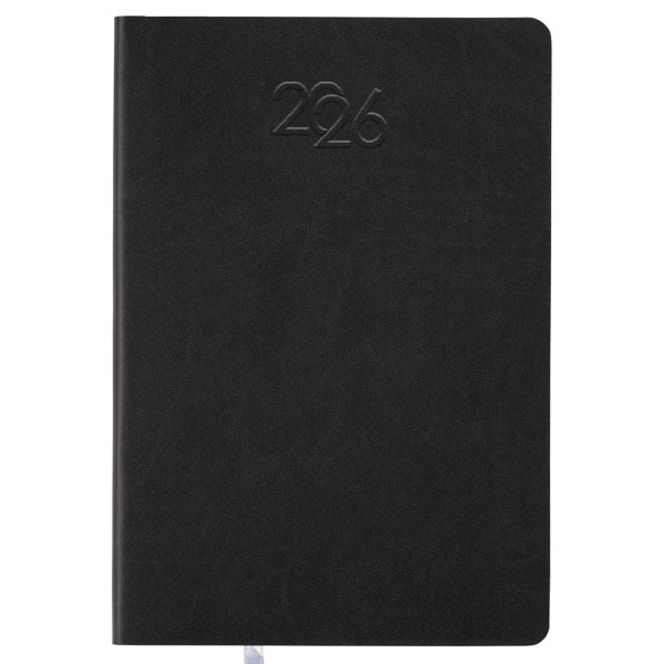 Agenda Settimanale 2026 Con Copertina Flessibile In Pu Termovirante - Nero
