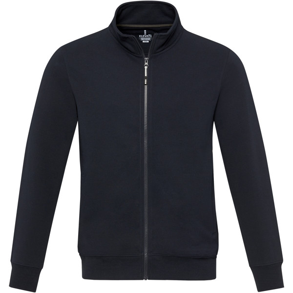 Maglione unisex in tessuto riciclato a cerniera intera Galena Aware™ - Navy / XL