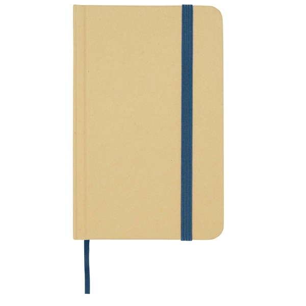 Carnet A6 Reed uni recyclé à couverture rigide - Bleu océan
