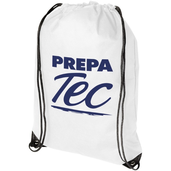 Evergreen non-woven drawstring bag 5L - White