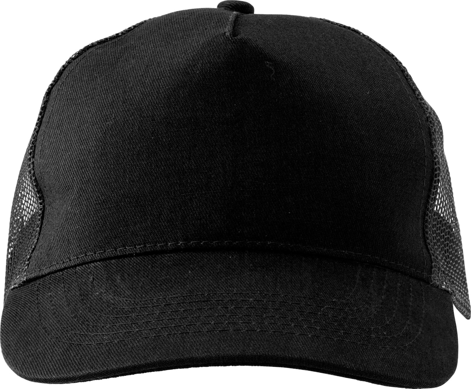 Cotton twill and plastic cap - Black